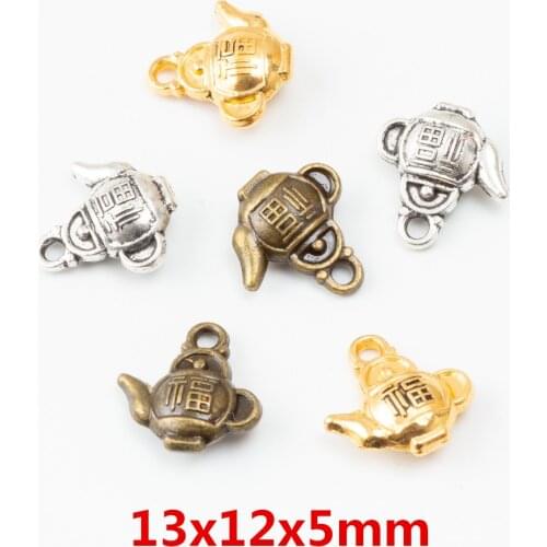 30 pcs Blessing kettle zinc alloy charms pendant suitable for DIY Bracelet Necklace metal jewelry accessories 6078