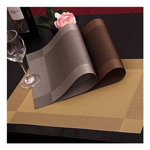 4 Pcs/lot Placemat fashion pvc dining table mat disc pads bowl pad coasters waterproof table cloth pad slip-resistant pad