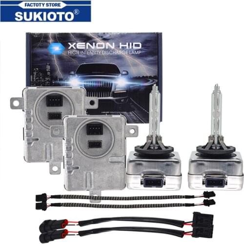 SUKIOTO Car Light Xenon Bulb 55W D8S 6000K 4300K 5000K 8000K D3S D1S Xenon HID Kit No Error Canbus D1 D3 D8 HID Ballast Kit