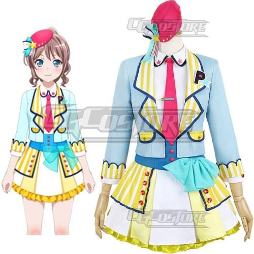 Bang Dream! Yamabuki Saya Cosplay Costume Poppin'Party Anime Game Uniform Dresses Halloween Christmas Free shipping CG736CZH