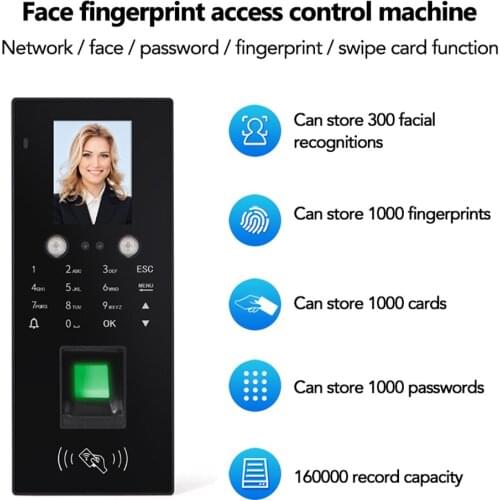 Biometric Facial Door Access Control System Software RFID Keypad Reader Fingerprint Face Time Attendance Machine