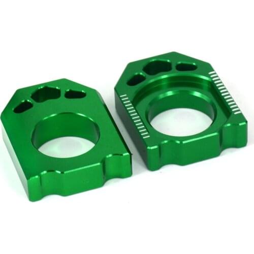 Motorcycle Rear Axle Block Chain Adjuster For Kawasaki KX125 KX250 2003-2008 KX250F 2004-2016 KX450F 2006-2016 KLX450R 2008-2015