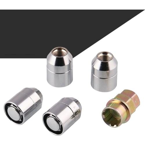 M12x1.5 Wheel Lock Lug Wheel Nuts 4 Anti Theft Locking Nuts+1 Key Set Universal Auto Replacement Patrs