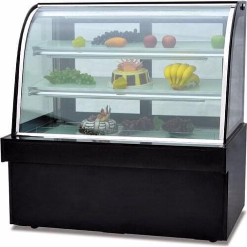CC-120 3 Layers Arc Glass Cake Display Showcase Cold Cabinet