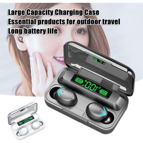 F9-5 TWS Wireless Earphones with Battery Display Waterproof Touch-Control In-ear Headset Compatible With Android IOS PC Tablet