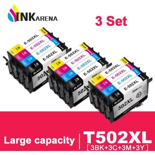 INKARENA Compatible Ink Cartridge E-502XL T502 T502XL for Epson Expression Home XP-5100 XP-5105 WorkForce WF-2860DWF WF-2865DWF
