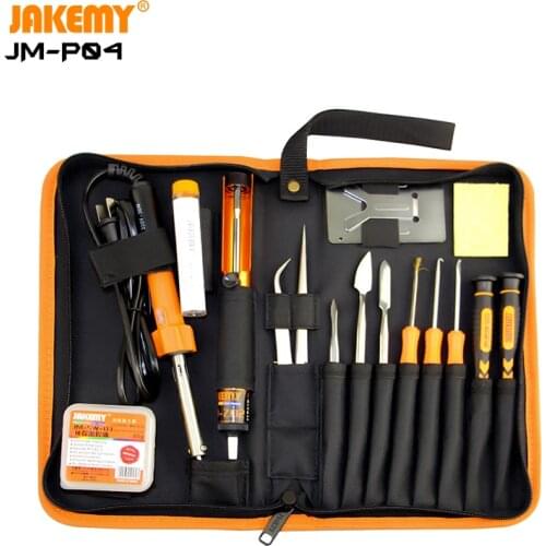 JAKEMY JM-P04 Electric Soldering Iron Bit Welding Tool Set with Mini Screwdriver DIY Repair Tool for Electronic Soldering Tin