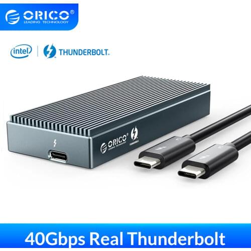 ORICO Thunderbolt 3 40Gbps NVME M.2 SSD Enclosure 2TB Aluminum USB C with 40Gbps Thunder Bolt Thunderbolt 3 For Mac book