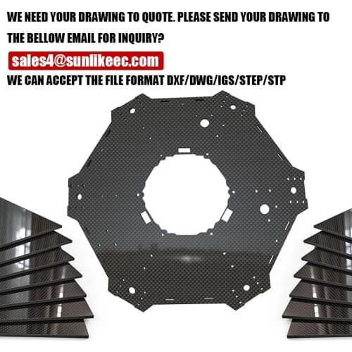 MIZEKONDACustomized Carbon Fiber CNC Cutting Plate Service DIY Carbon Fiber Sheet Plate CNC Machining Precision Carving