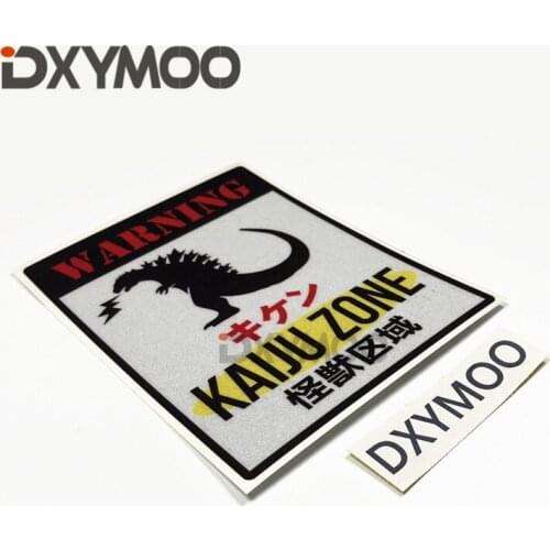 Fashion Monster Cartoon Motorcycle Oil Tank Sticker Reflective KANIJU ZONE Fire Car Styling Bumper 12x9.2cm