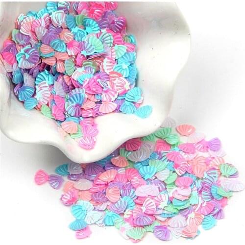 Sea Shell Sequins 7mm PVC Loose Sequin Multicolor Paillettes Sequin Fabric Paillette Craft Glitter Nail Decor Confetti 10g