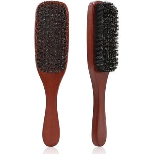100% Natural Boar Bristle Beard Brush Men Facial Hair Cleaning Brush Professional Beard Shaving Tools