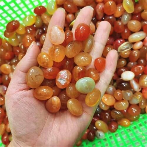 Natural quartz chalcedony tumbling stone small crystal gravel stone healing crystals
