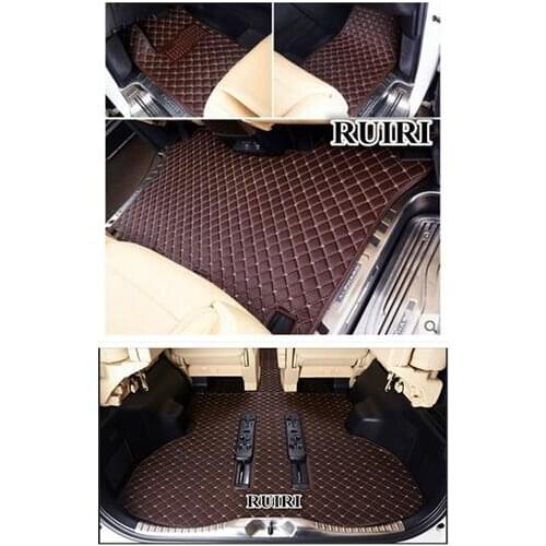 Newly! Special car floor mats + trunk mat for Right Hand Drive Toyota Alphard 7 seats 2018-2015 waterproof carpets,Free shipping
