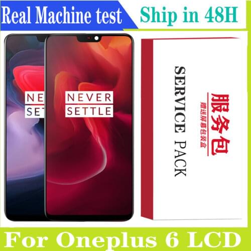 Original 6.28" Amoled Display Replacement With Frame For Oneplus 6 LCD Touch Screen Digitizer Assembly For One Plus 6 LCD Screen