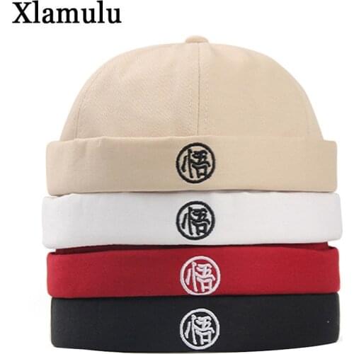 Unisex Docker Sailor Biker Cap Wu Men Adjustable Casual Brimless Skull Loop Beanie Hat Solid Men Hat Summer Gorro Womens Hats