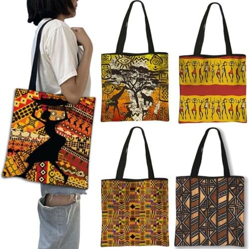 Black Girls Design Handbags Women Black Art Latin African/Afro Girl Print Lady Hand Bag Wallet Female Big Shopping Bag