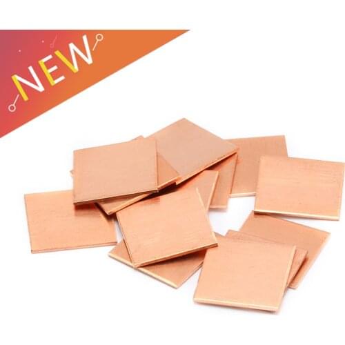 10Pcs 20*2mm 0.8mm/1.0mm Laptop Copper Sheet Plate Strip Shim Thermal Pad Heatsink Sheet For GPU CPU VGA Chip RAM Cooling