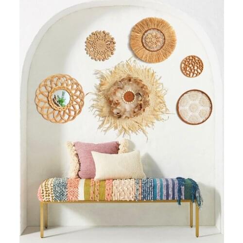 Woven Hollow Retro Homestay Porch Design Wall Decoration Tapestry Room Decor Aesthetic Hanging Decoration