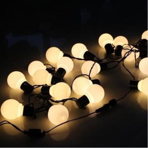Outdoor Garland Street LED G50 Bulb Solar Energy String Light As Christmas Decoration Lamp For Home Indoor Holiday Lighting