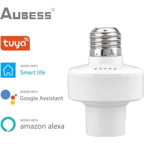 Tuya Smart WiFi Light Bulb E27/E26 Adapter Socket LED Lamp Holder Base Smart Life App for Alexa Google Smart Home AC85-250V