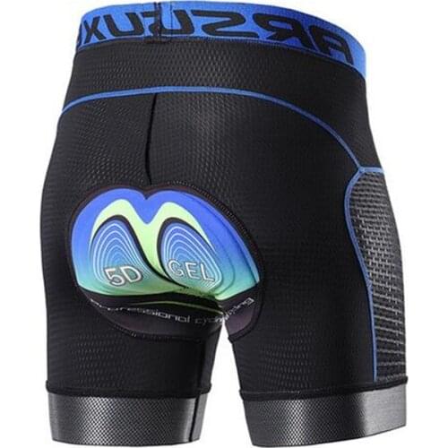 ARSUXEO 5D Gel Pad Bicycle MTB Clothing Cycling Shorts Mens Cycling Underwear Bike Shorts Shock Absorption Riding Downhill
