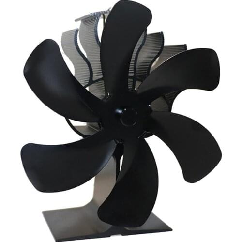 Fireplace Fan Quiet Efficient Self-starting Quiet And Efficient 800-1100rpm Aluminum Alloy Stove Fan 6PCS Blades