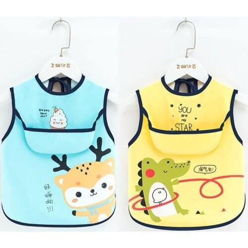 Waterproof Bib Baby Bib Cartoon Baby Saliva Towel Childrens Meal Pocket Baby Feeding Bib
