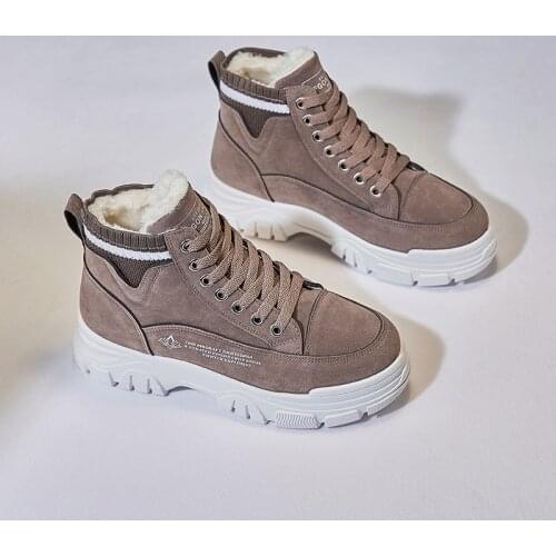 2021 Winter New Korean Version Plus Velvet Warm Snow Boots Female Short Tube Cotton Boots Tassel Zipper Boots Cotton Shoe