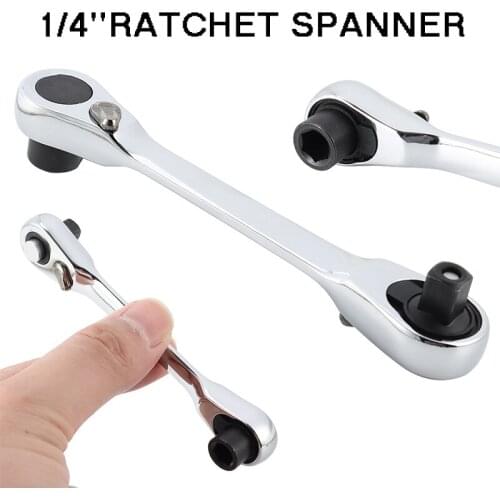 1/4" Quick Release Socket Drive Ratchet Spanner Adjustable Torque Wrench Repair Spanner Hand Tool