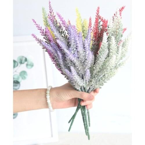 Fake Lavender Artificial Flower Bouquet Flores Artificiales DIY Crafts Wedding Decoration Fake Flowers Room Home Decor Flowers