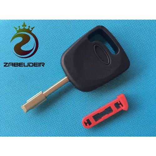 10Pcs Of New Replacement Key Case Blade Uncut For Ford Transponder Shell Blank Red Plug No Chip Inside Car Accessories Auto Part