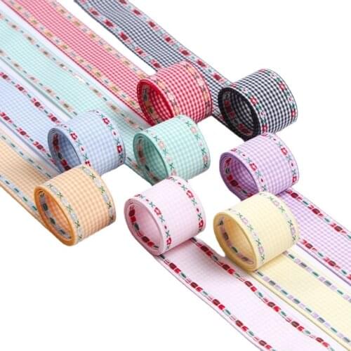 5 yards/lot Lace Jacquard Embroidery Ribbon DIY Bow Hair Accessories Clothing Decoration Trim Gift Bouquet Packaing