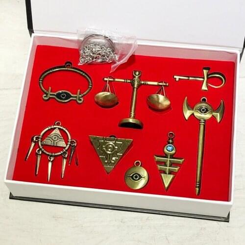 Anime Duel Monsters YU-GI-OH! Sennen Item Yugi Muto figure Prop weapon pendant Cosplay Necklace Key Chian Keyrings pendant