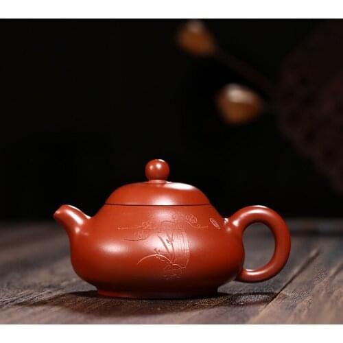 Authentic yixing ores are recommended by the pure manual household teapot tea dahongpao yulan pan pot
