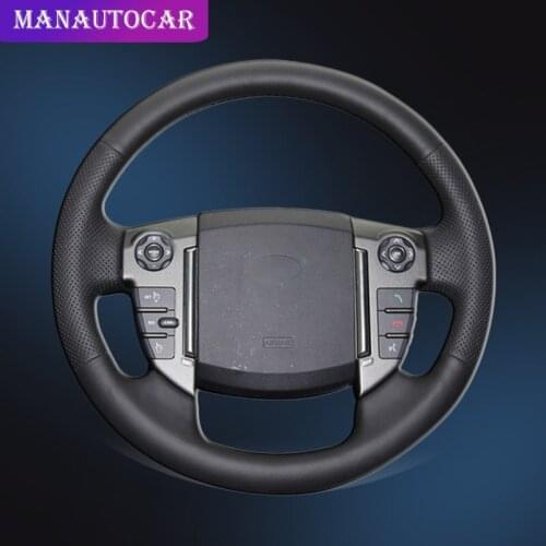Car Braid On The Steering Wheel Cover for Land Rover Discovery 4 2010-2016 DIY Auto Leather Interior Accessories Car-styling
