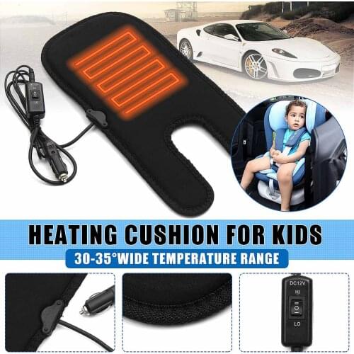 12V Car Baby Winter Car Seat Cover -30~+35° Temperature Adjustable Fiber Cloth Heater Warmer Pad Winter Car Seat Cover For Kid