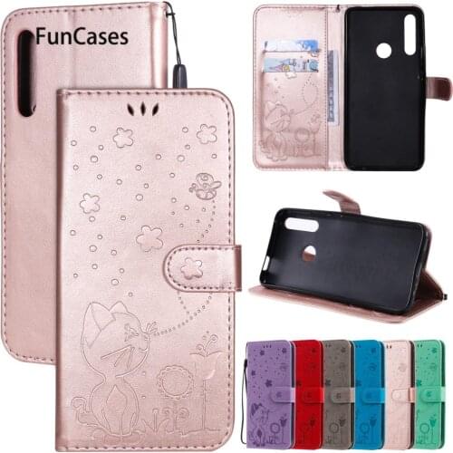 3D Embossing PU Leather Flip Book Phone Case For Huawei P Smart Z Wallet estuche Y9 Prime 2019 Honor 9X Telephone Mobile Covers