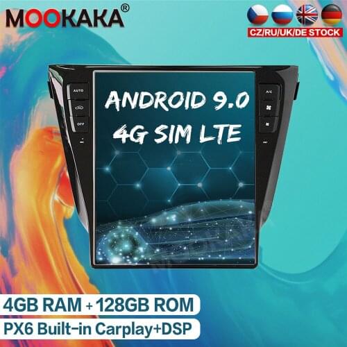 For Nissan X-Trail Qashaqi 2013 - 2019 Android 128G Car Multimedia Player Tesla Style Radio Auto Stereo Head Unit GPS Navigation