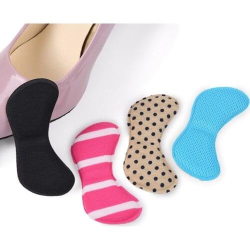 Women Heel Insoles Pain Relief Cushion Anti-wear Adhesive Feet Care Pads Heel Sticker Heel Liner Grips Crash Insole Patch