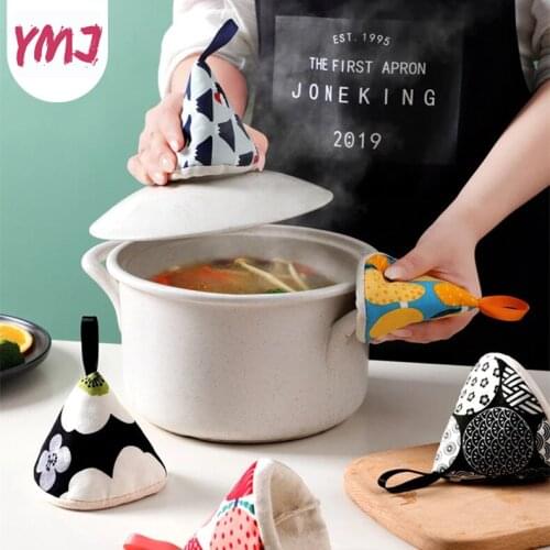 Enamel Pot Insulation Handle Anti-scald Gloves Portable Mini Home Furnishing Fabric Triangle Insulation Pad Pot Cap Pot Lid Clip