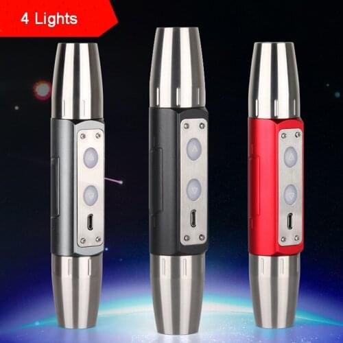 Four lights USB Rechargeable detecting Jade Flashlight 395NM Light 365nm Torch for Jewelry