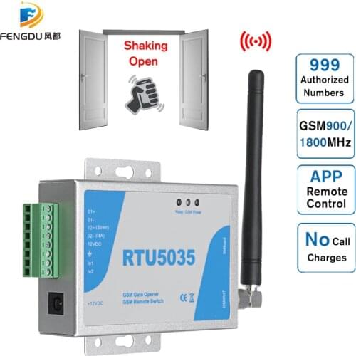RTU5024 RTU5035 GSM Gate Opener Relay Switch Call Remote Controller Phone Shaking Control Door Opener for Parking Systems