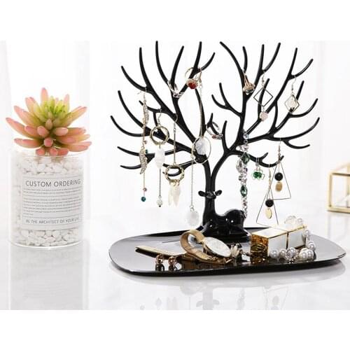 Homies Deer Earrings Necklace Ring Pendant Bracelet Jewelry Display Stand Tray Tree Storage Racks Organizer Holder
