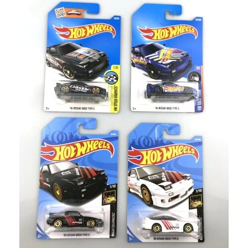 Hot Wheels Car 1:64 Car 96 NISSAN 180SX TYPE X Collector Edition Metal Diecast Collection Kids Toys Vehicle For Christmas Gift