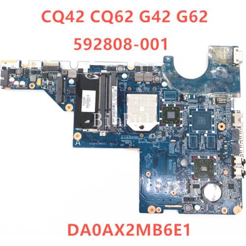 High quality For HP CQ42 CQ62 G42 G62 CQ56 G56 Laptop motherboard 592808-001 592808-501 592808-601 DA0AX2MB6E1 100% full Tested