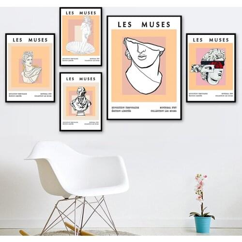 LES Muses David Washington Stone Carving Wall Art Canvas Painting Nordic Posters And Prints Wall Pictures For Living Room Decor