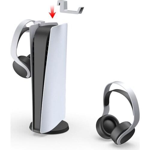 ABS Headphone Wall Mount for PS5 Host Headset Holder Bracket Hanger Storage Stand for Playstation 5 Console Game Accessories