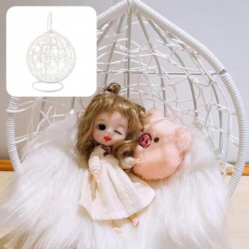 Portable Fashionable Doll House Swing Chair Metal Dollhouse Swing Creative for Home Decor