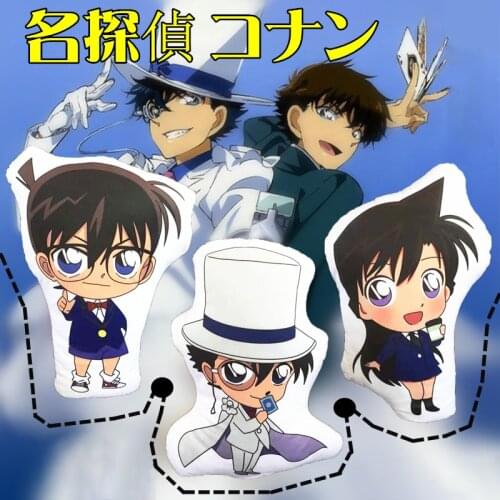 Detective Conan Cartoon Kawaii Sofa Cushion Pillow Kudou Shinichi Rachel Moore Anime Manga Peripheral Stuffed Plush Doll Toys